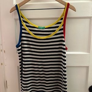 Striped/Colorblock Hemmed Tank Top